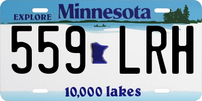 MN license plate 559LRH