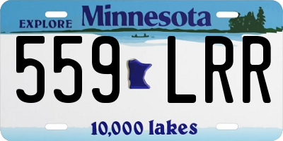 MN license plate 559LRR