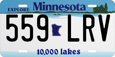 MN license plate 559LRV