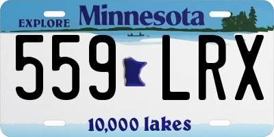 MN license plate 559LRX