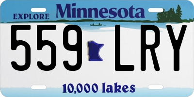 MN license plate 559LRY
