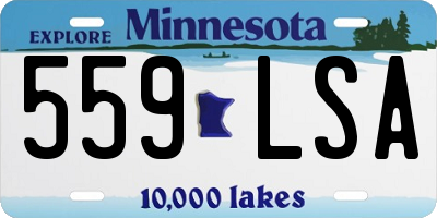 MN license plate 559LSA