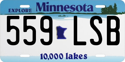 MN license plate 559LSB