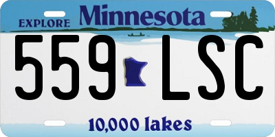 MN license plate 559LSC