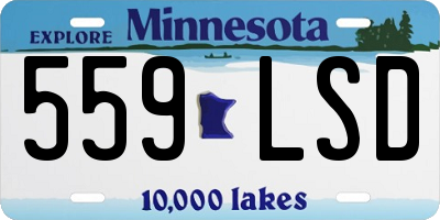 MN license plate 559LSD