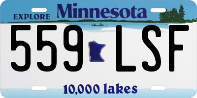 MN license plate 559LSF
