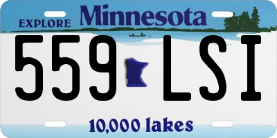 MN license plate 559LSI