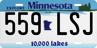 MN license plate 559LSJ