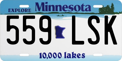 MN license plate 559LSK