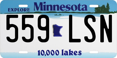 MN license plate 559LSN