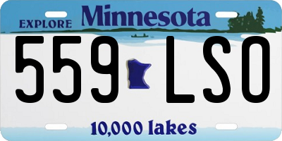 MN license plate 559LSO