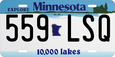MN license plate 559LSQ