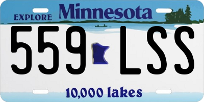 MN license plate 559LSS