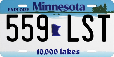 MN license plate 559LST