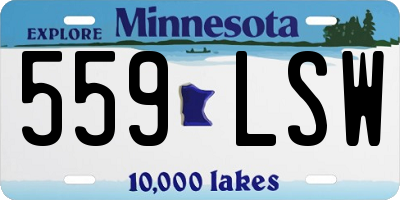 MN license plate 559LSW
