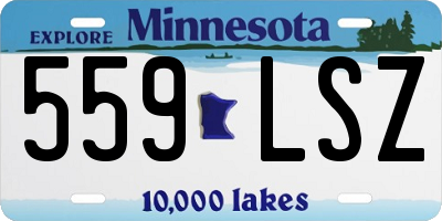 MN license plate 559LSZ