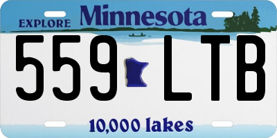 MN license plate 559LTB