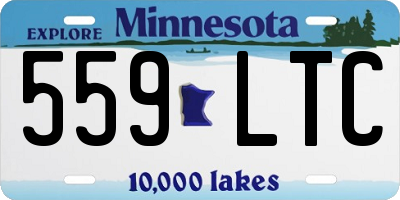 MN license plate 559LTC