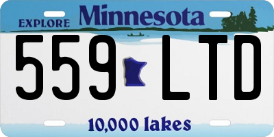 MN license plate 559LTD