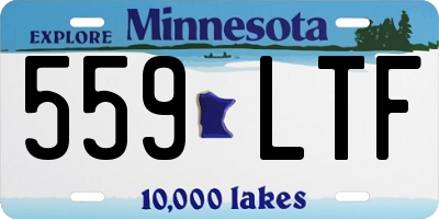 MN license plate 559LTF