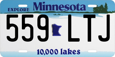 MN license plate 559LTJ