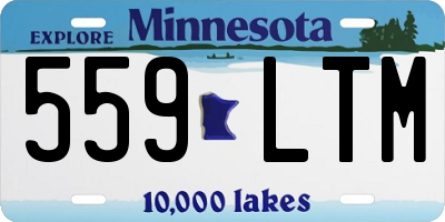 MN license plate 559LTM