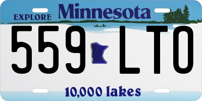 MN license plate 559LTO
