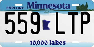 MN license plate 559LTP