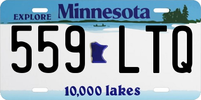 MN license plate 559LTQ