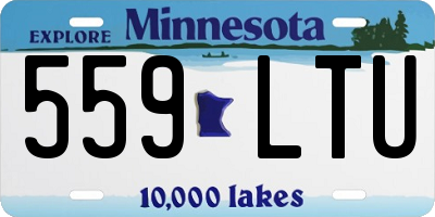 MN license plate 559LTU