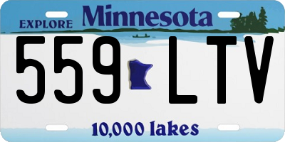 MN license plate 559LTV