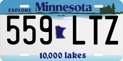MN license plate 559LTZ