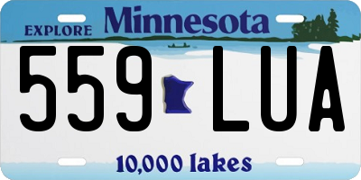 MN license plate 559LUA