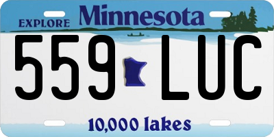 MN license plate 559LUC