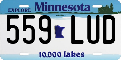 MN license plate 559LUD