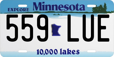 MN license plate 559LUE