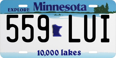 MN license plate 559LUI