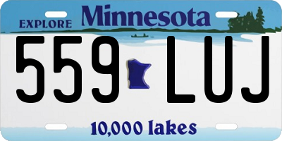 MN license plate 559LUJ