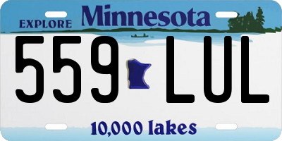 MN license plate 559LUL