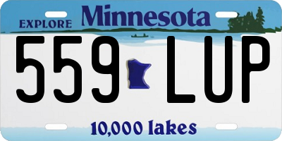 MN license plate 559LUP