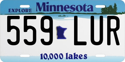 MN license plate 559LUR