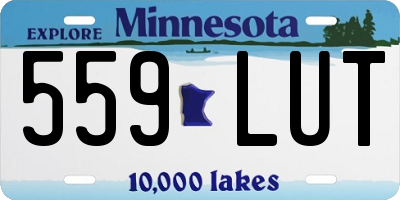 MN license plate 559LUT