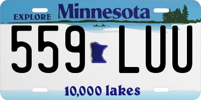 MN license plate 559LUU