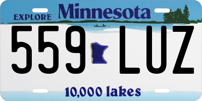 MN license plate 559LUZ