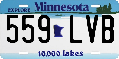MN license plate 559LVB