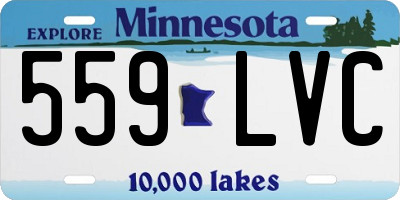 MN license plate 559LVC