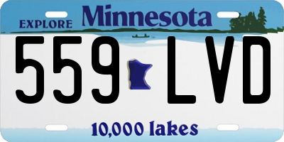MN license plate 559LVD