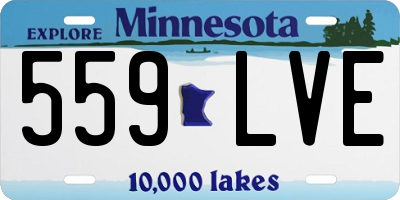 MN license plate 559LVE