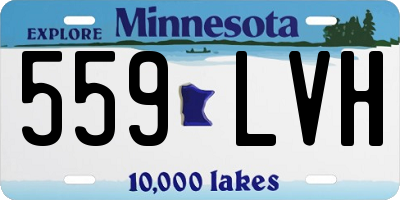 MN license plate 559LVH