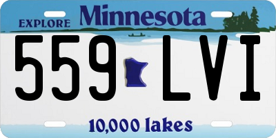MN license plate 559LVI